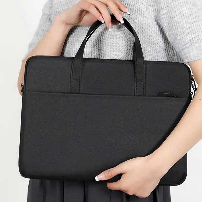 Solid Color Simple Lightweight Portable Laptop Bag